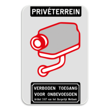 Camerabord - Privéterrein - Verboden toegang