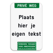 Tekstbord - Boventekst en pictogram