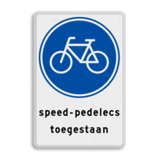 Verkeersbord G11 fietspad - speed-pedelecs toegestaan