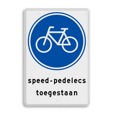 Verkeersbord G11 fietspad - speed-pedelecs toegestaan