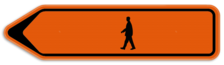 Panneau de signalisation - F41 - Pièton - Gauche