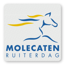 Sticker MOLECATEN 250x250mm wit met pictogram