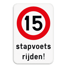 Verkeersbord - C43 - Stapvoets rijden