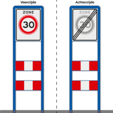 Zoneportaal RVV A01-030zb Type 1 - 530x670mm