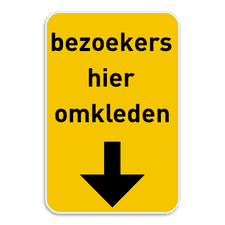 Informatiebord eigen tekst + pictogram