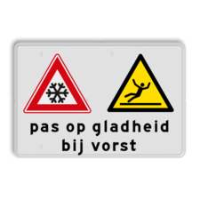 Waarschuwingsbord | Pas op gladheid bij vorst