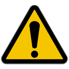 Panneau d'avertissement W001 - Danger général