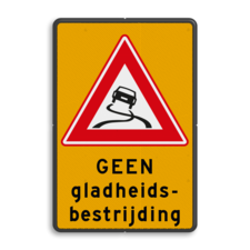 Verkeersbord RVV J20f - GEEN gladheidsbestrijding