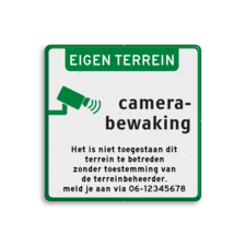 Informatiebord camerabewaking + eigen tekst