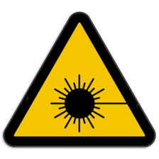 Waarschuwingsbord W004 - Gevaar voor laserstraal