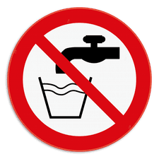 Verbodsbord - Geen drinkwater - pictogram P005