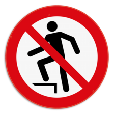 Verbodsbord - Verboden op te stappen - pictogram P019