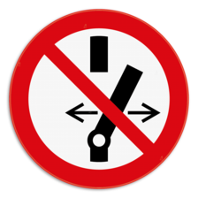 Verbodsbord - Niet schakelen - pictogram P031