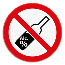 Verbodsbord - Alcohol verboden