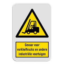 Waarschuwingsbord met 1 pictogram