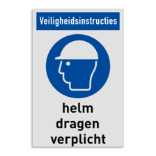 Veiligheidsbord M014 helm dragen verplicht