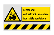 Waarschuwingsbord W014 - Gevaar voor vorkheftrucks - vaste tekst