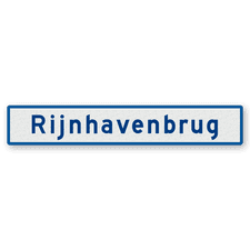 Scheepvaartbord BPR H.2.4 - Naamgeving vaarwater of object