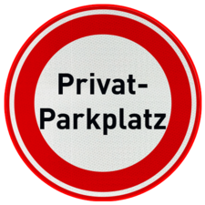 Verbotsschild - Privat-Parkplatz