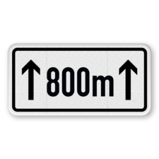 Verkehrszusatzeichen 1001-30 - Auf ... m (meter)