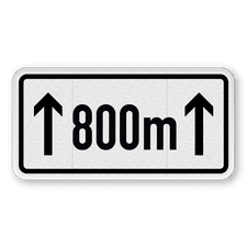 Verkehrszusatzeichen 1001-30 - Auf ... m (meter)