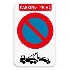 Interdiction de stationnement - Parking privé - E1 - régle de remorquage