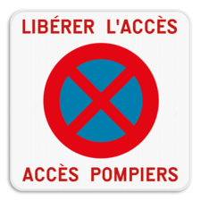 Interdiction de stationnement - Accès pompiers + E3