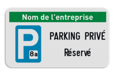 Panneau de stationnement 4:2 - Parking privé
