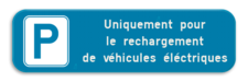 Panneau de stationnement - Véhicule électrique