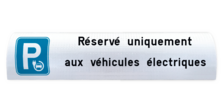 Panneau pour butée de parking en béton - Véhicules électriques - 600x300mm