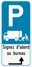 Panneau de stationnement - Réservé aux livraisons - Votre texte - Flèches indicatives