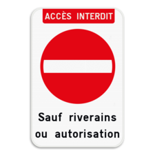 Panneau d'interdiction - C1