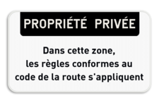 Panneau d'interdiction - PROPRIÉTÉ PRIVÉE - Code de la route