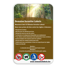 Domaine forestier Lebois avec votre texte + pictogramme