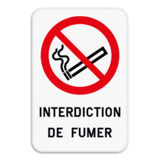 Panneau d'interdiction - Interdiction de fumer