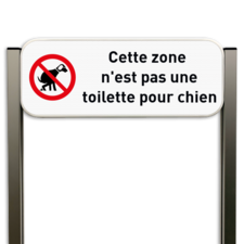 Panneau d'information sur montants - Ceci n'est pas uen toilette pour chiens