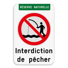 Panneau d'information - Interdiction de pêcher