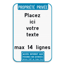 Panneau de texte - Texte d'en-tête - Pictogramme