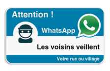 Panneau WhatsApp - Texte personnalisé - Bleu