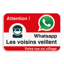 Panneau WhatsApp - Rue ou village