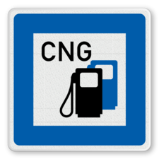 Richtzeichen 365-54 - Tankstelle mit Erdgas
