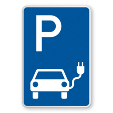 Parkschilder Parkplatz nur für Elektrofahrzeuge - reflektierend
