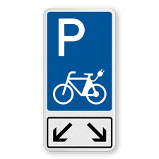 Parkschilder - 2 Parkplätze Nur Elektrisch Fahrrad