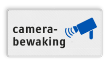 Reflecterend bord camerabewaking met pictogram