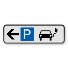 Parkschilder - Parkplatz nur für Elektrisch Fahrzeuge nach links