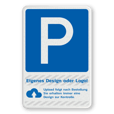 Parkschilder - Parkplatz mit Firmenlogo