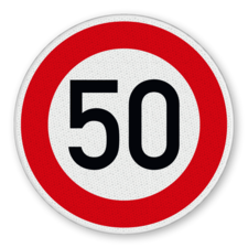 Vorschriftszeichen 274-50 - Zulässige Höchstgeschwindigkeit 50 km/h