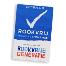 Sticker reflecterend - Rookvrije Generatie - THIS AREA IS SMOKE-FREE