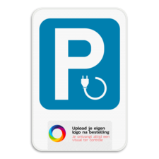 Parkeerbord - elektrisch opladen met jou logo