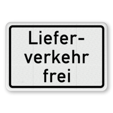 Verkehrszusatzeichen 1026-35 - Lieferverkehr frei